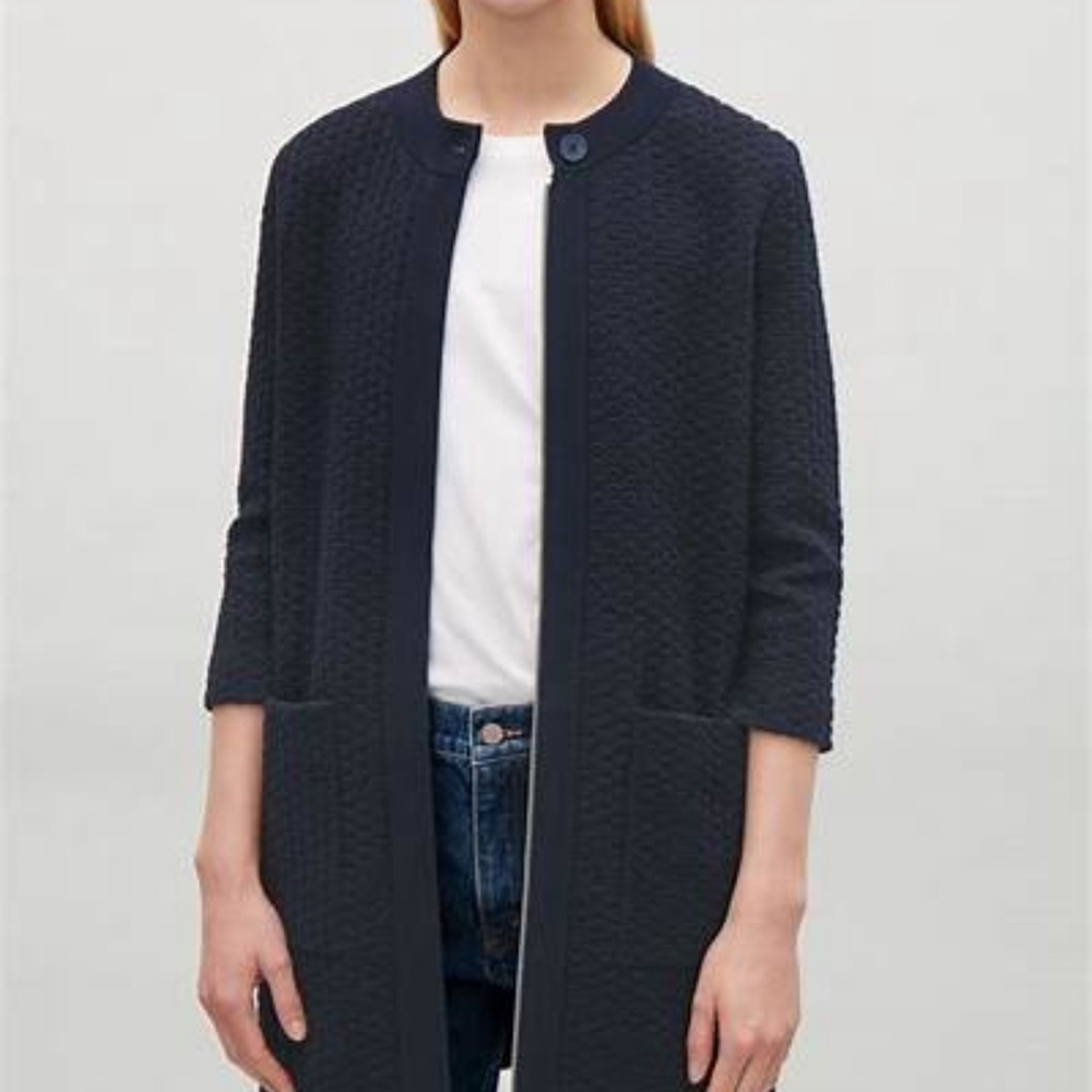 COS textured cardigan